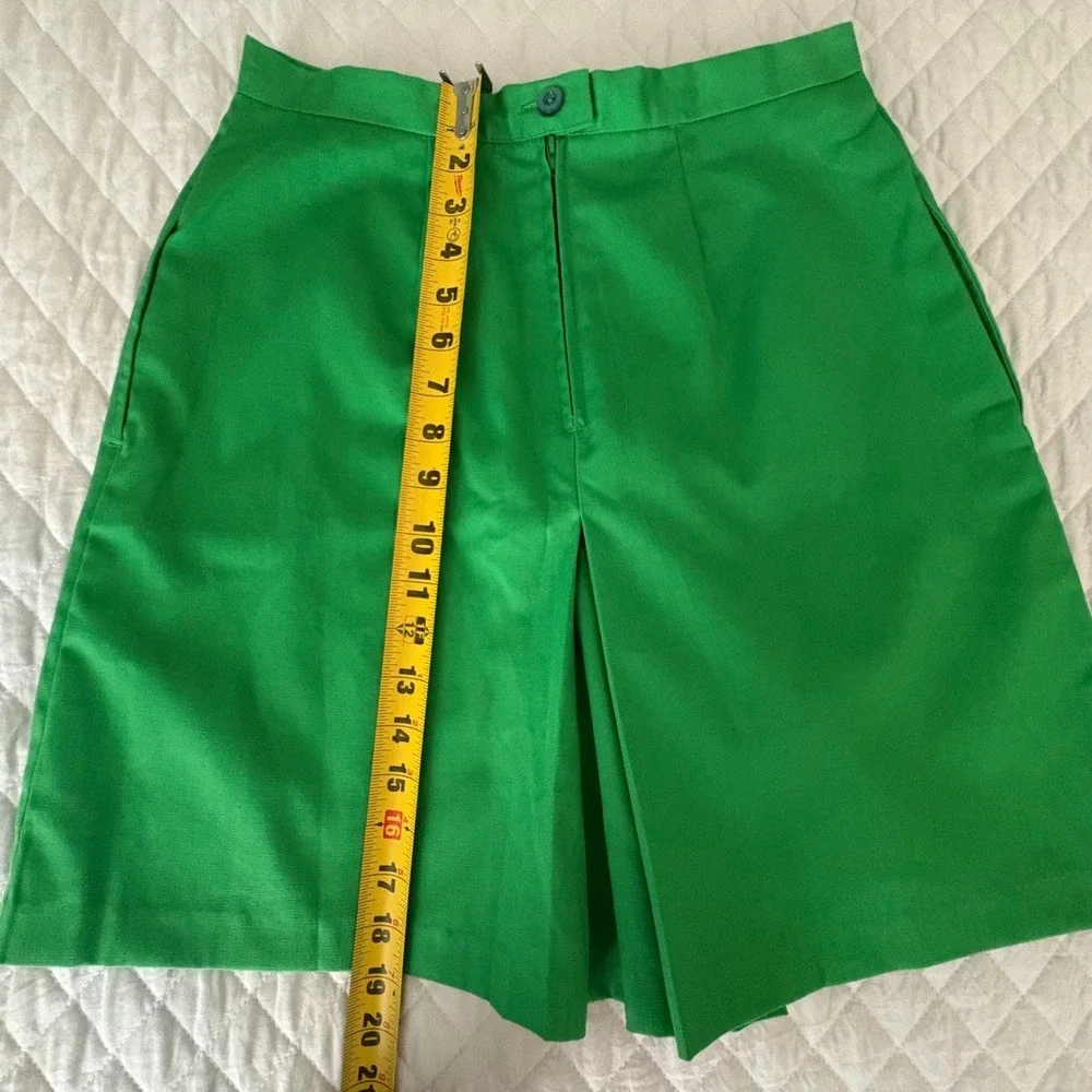 Vintage Gator‎ of Florida Brand Green Pleated Bermuda Resort Wear Shorts sz12